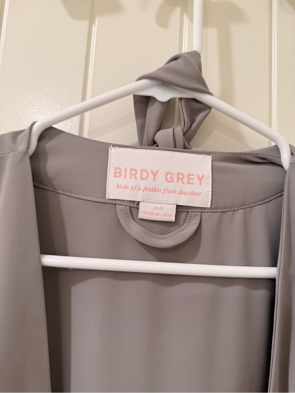 Birdy Grey Light Gray Ruffle Kimono Robe - Picture 2 of 3